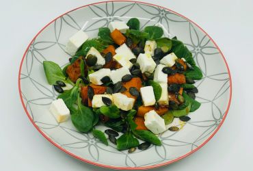 Butternut squash and feta salad