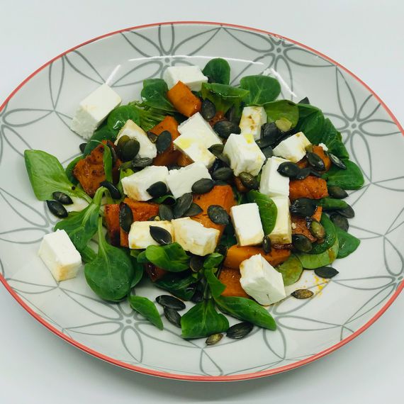 Butternut squash and feta salad